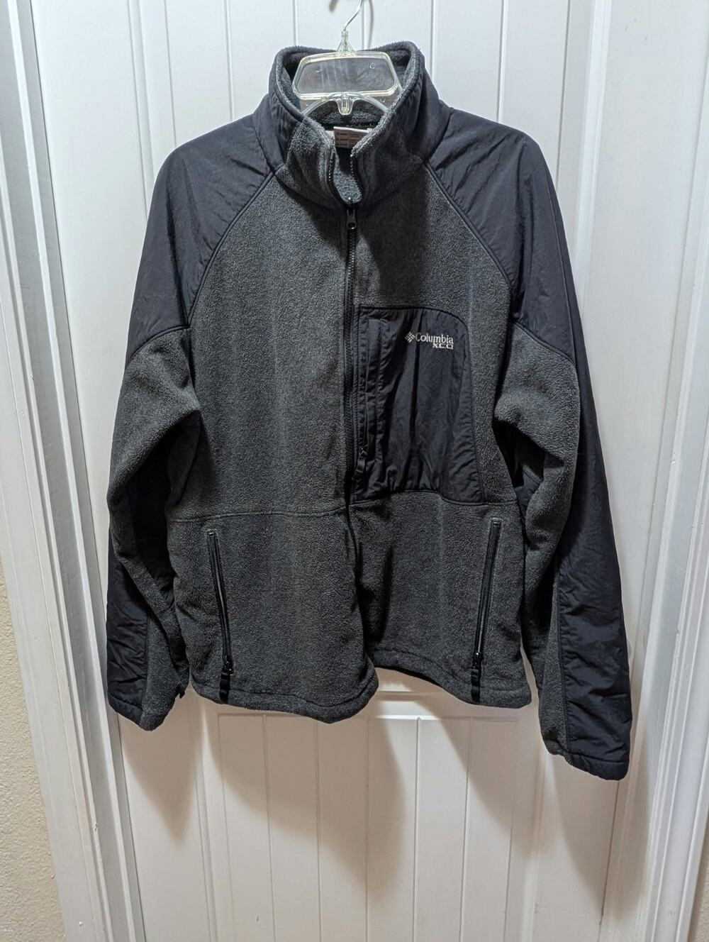Columbia Sportswear Fleece Jacket Interchange Men's Size XL Gray/Black Full Zip